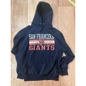 New York Giants Hoodie Men's Size Large Drawstring Outdoor Long Sleeve Blue